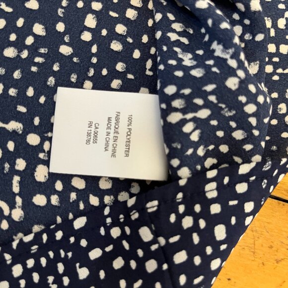 Reitman's Navy & White Self Tie Sleeveless Blouse, Size XXL - Picture 10 of 10